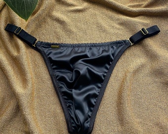 Men Luxury satin soft  thong