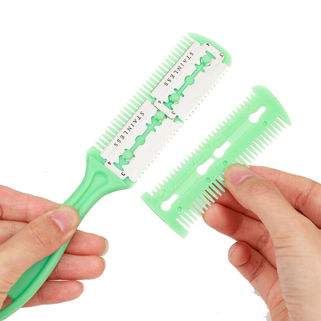 Hair Cutting Comb with Razor Blades Etsy