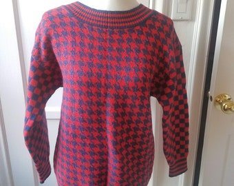 Vintage Cambridge Dry Goods wool houndstooth sweater