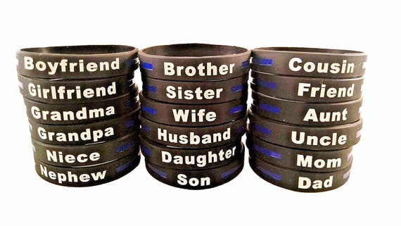 Law enforcement silicone bracelets deals