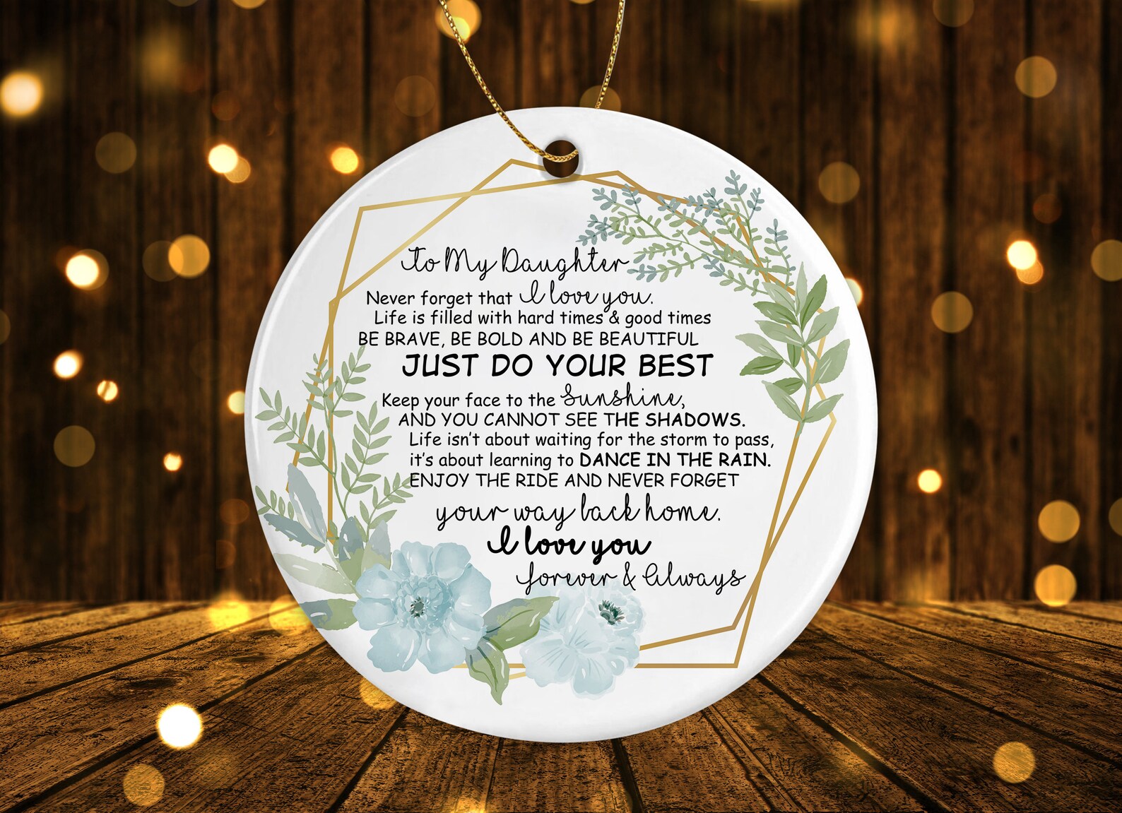 To My Daughter Ornaments Christmas Ornaments 2021 Holiday Etsy