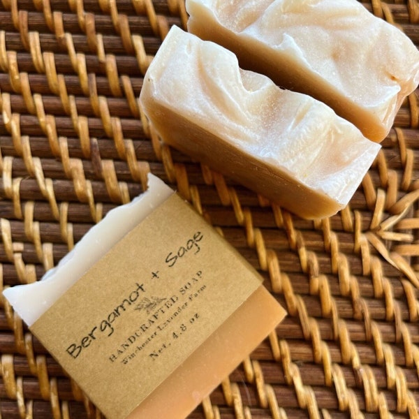 Bergamot + Sage Soap Bar | Handmade Soap