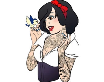 Download Snow White Tattoo Etsy