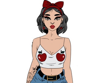 Punk Rock Snow White Etsy