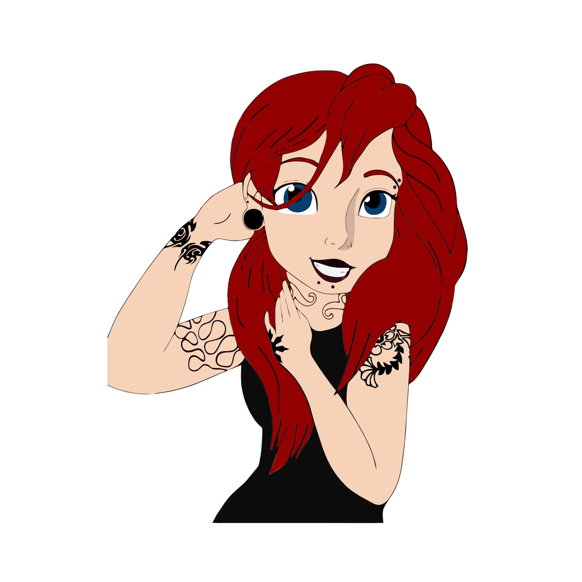 Instant Download Punk Princess Ariel disney princess svg | Etsy