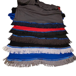 Handmade Fringe Tee Bundle: Custom Color, Unisex Shirts (Set of 5)