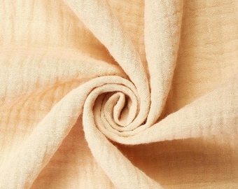 Cotton Muslin Fabric by Yard | Soft Breathable Gauze for Scarves, Wraps