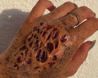 Silicone Infected Wound Prosthetic – Realistic SFX Makeup – Halloween, Horror, Cosplay, Film & TV