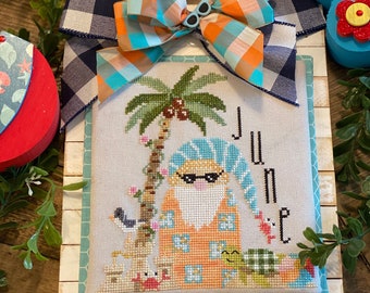 June Gnome Cross Stitch PDF Pattern