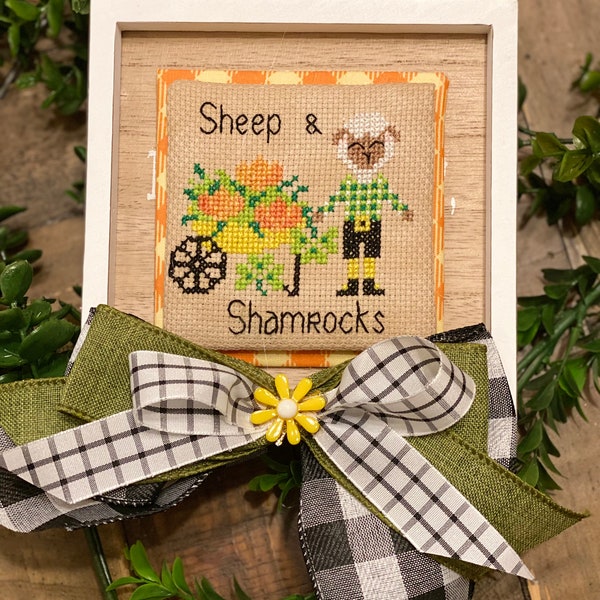 Sheep and Shamrocks - PDF Cross Stitch Pattern