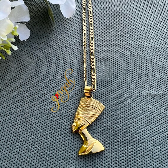 18k gold nefertiti necklace deals