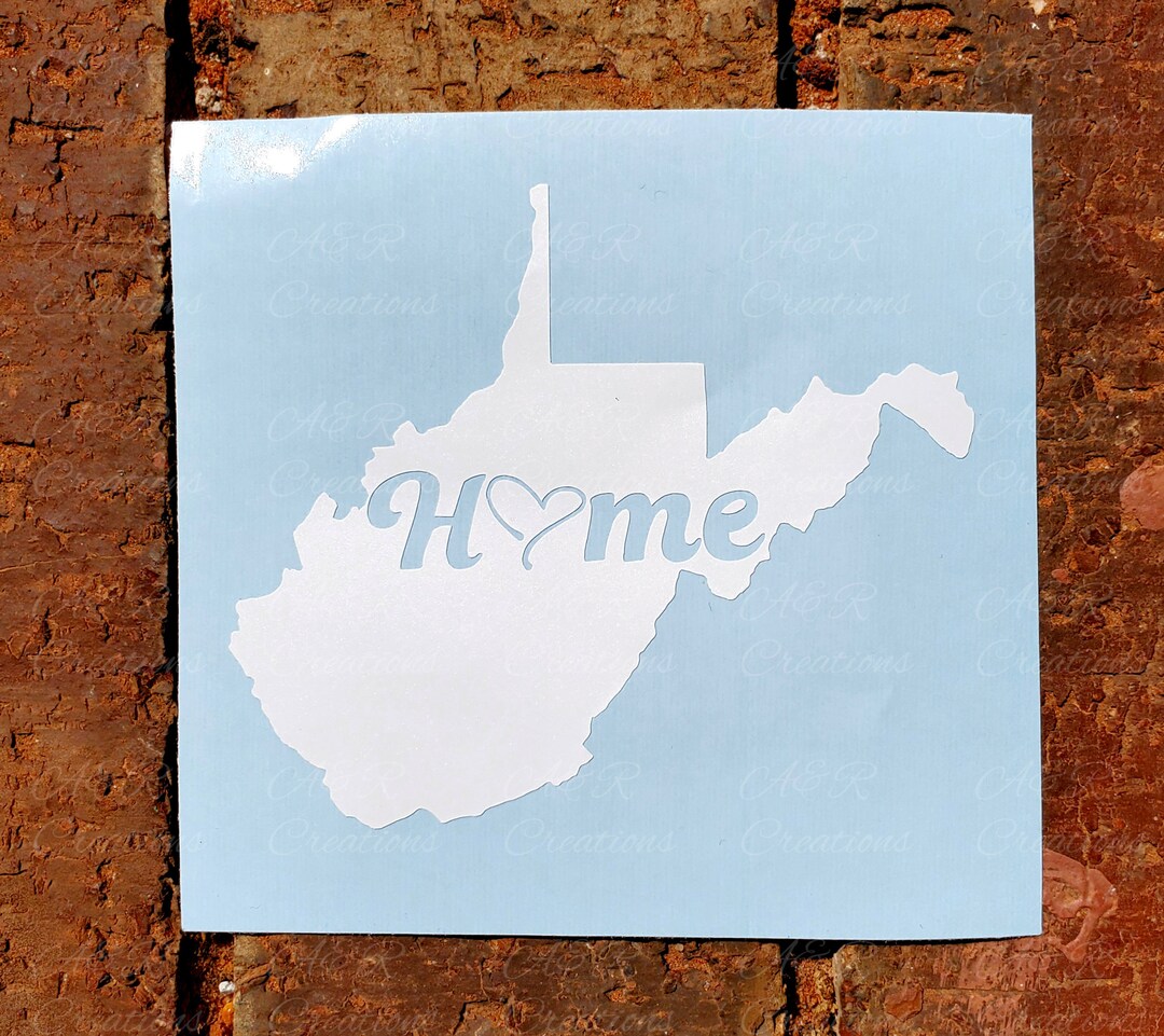 West Virginia Home State Vinyl Window/car/sign Decal Etsy