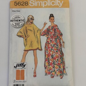 Simplicity 5628 Sewing Pattern 1970’s Vintage Reproduction Caftan UNCUT
