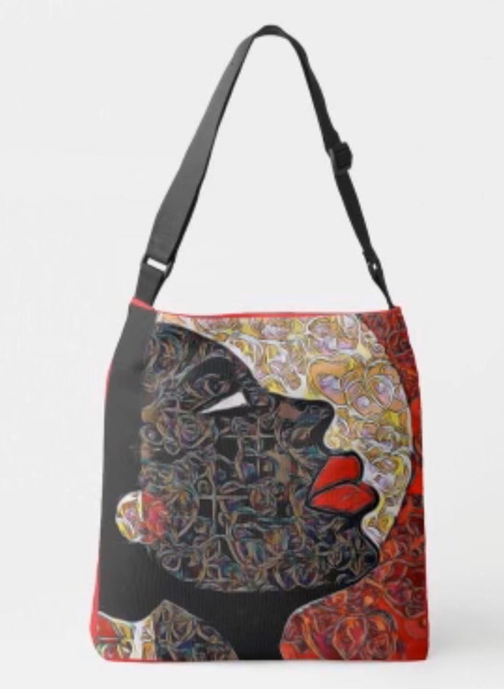 Thandie is an African name that means, Beloved.. with bold custom Art this tote bag brings a modern twist to your shopping experience.