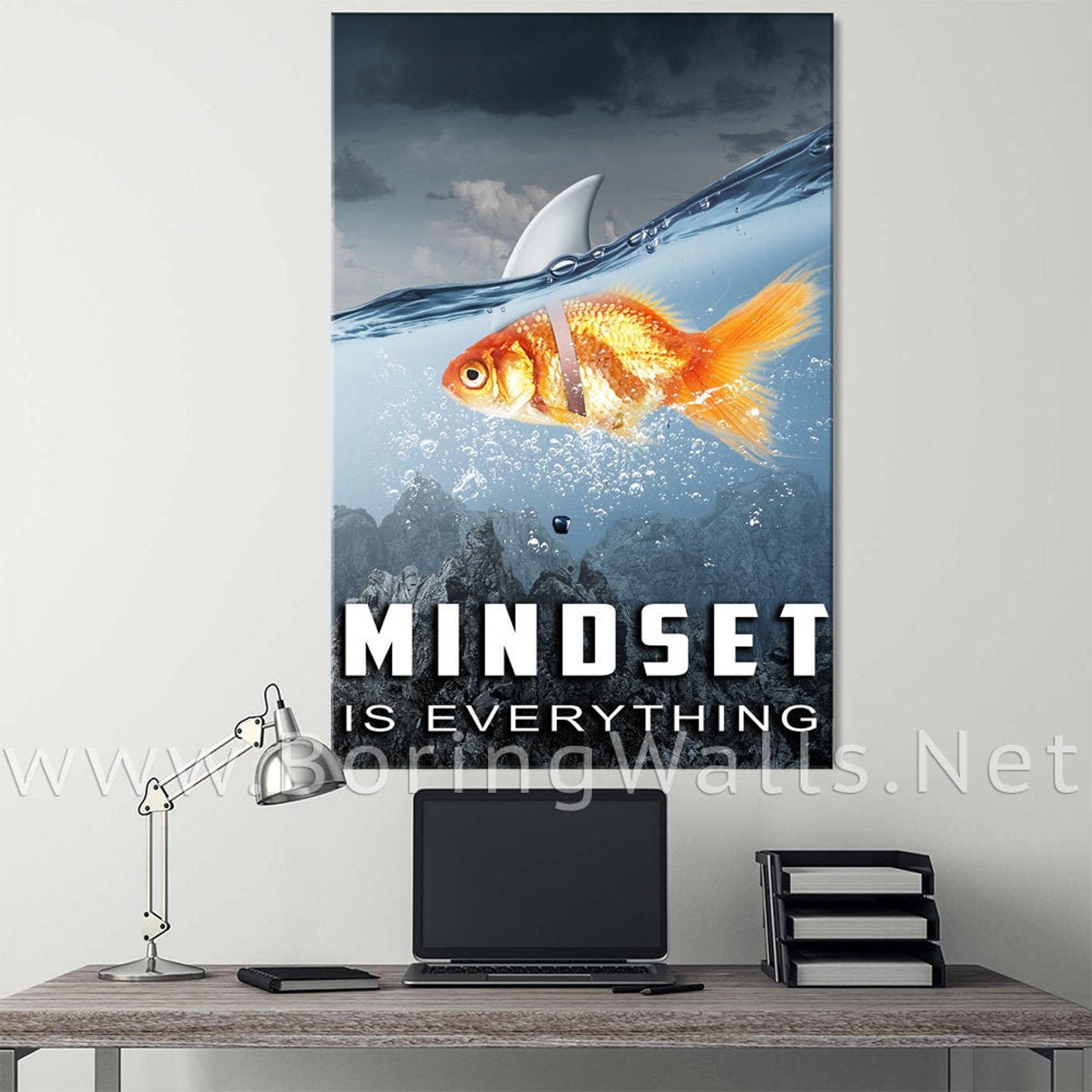 Mindset is everything Canvas Print Wall Art Office Decor | Etsy