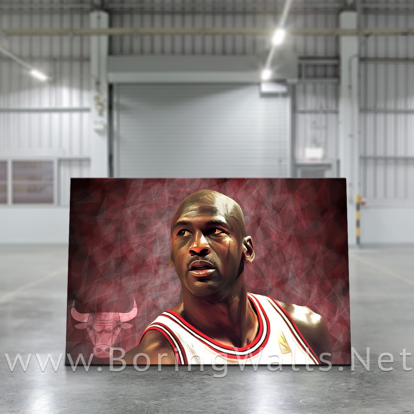 Michael Jordan Last Shot Poster Canvas Wall Art Chicago Etsy