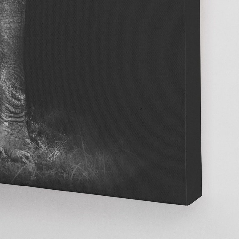 Elephant Art Print Elephant Wall Art Wildlife Art Elephant Art Elephant Print Elephant Canvas Print Elephant Black and White