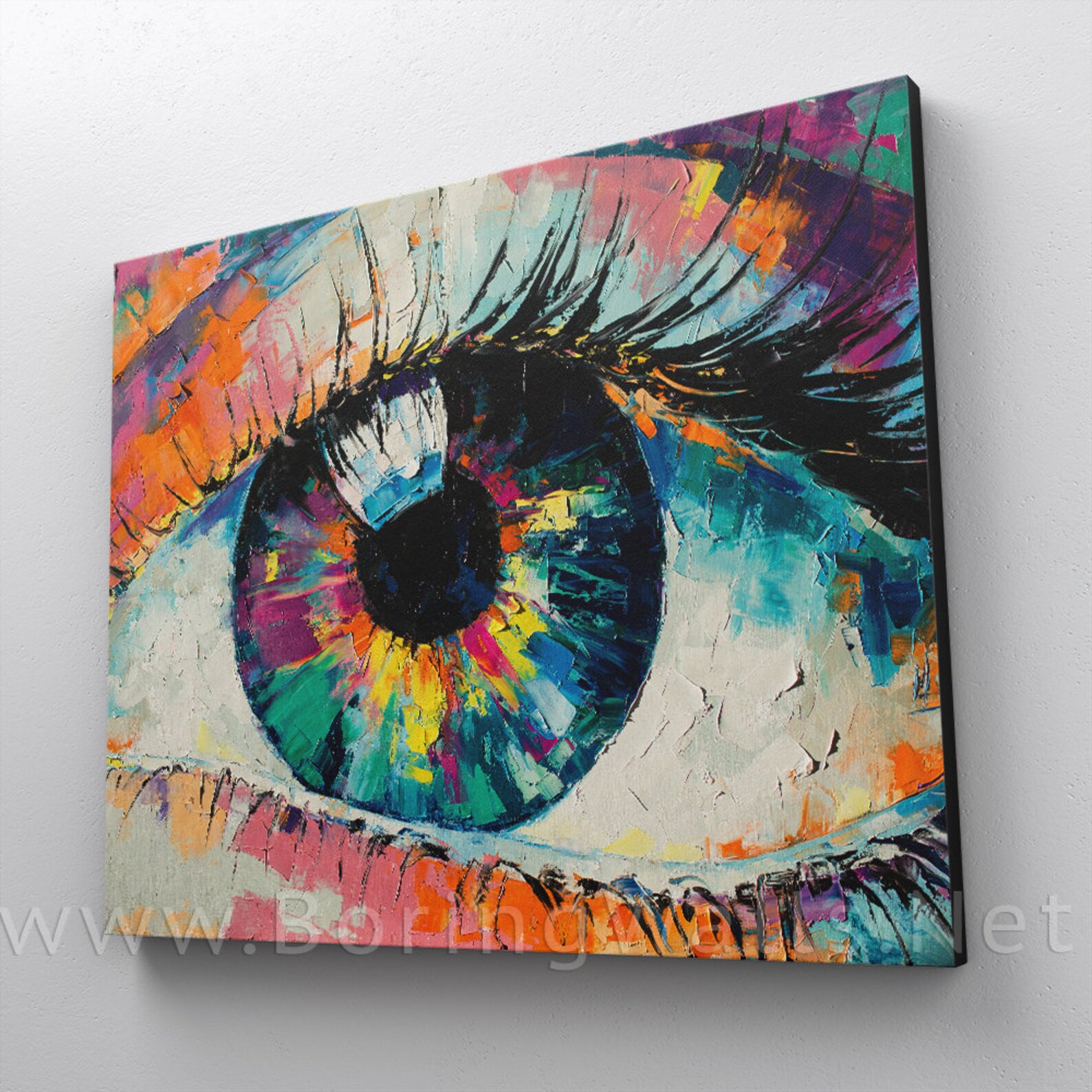 Abstract Eye Oil Painting PRINT colorful modern wall art Eye | Etsy