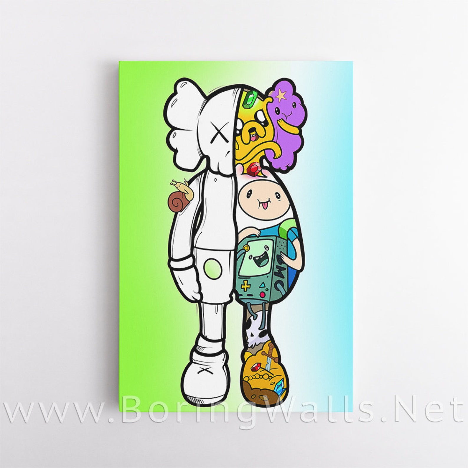 KAWS Original Canvas Print Modern Wall Art Kaws Modern wall Etsy