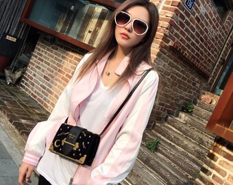 Women’s Baby Pink Bomber Jacket