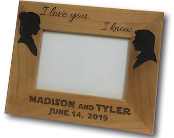 I love you, I know - Han Solo and Princess Leia Star Wars Picture Frame