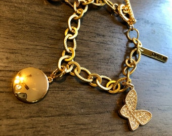 Gold charm bracelet