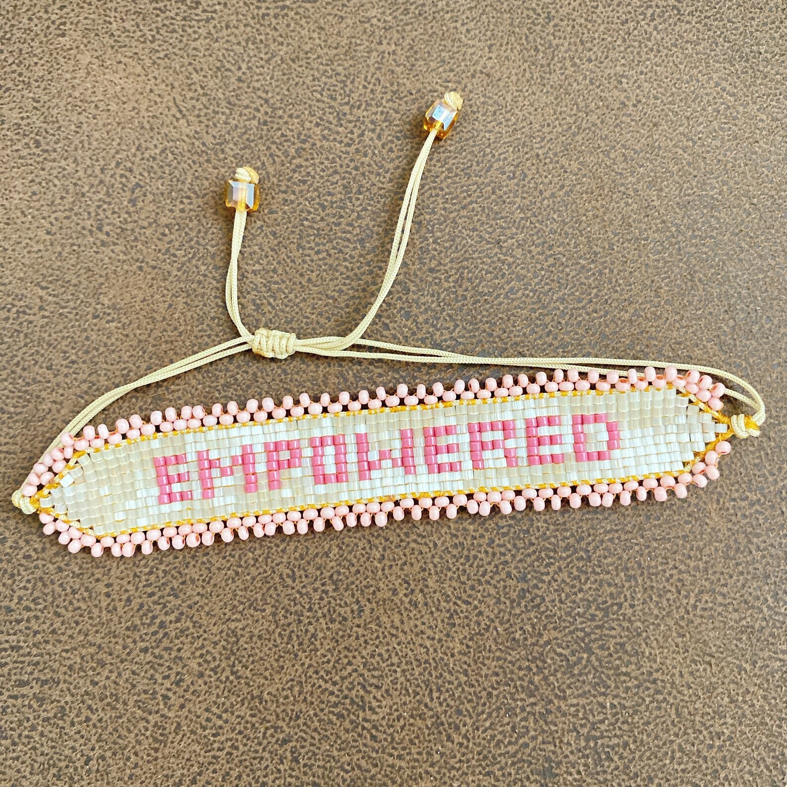 Beaded bracelet with words/ phrases Etsy