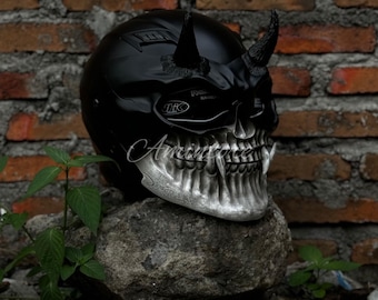 Custom Skull Vampire Motorcycle Helmet DOT and ECE Approved