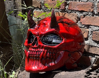 Casco de motocicleta Abaddon II Skull personalizado DOT y ECE aprobado