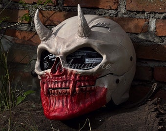 The Blood Skull Motorcycle Helmet Custom DOT and ECE Approved