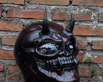 The Witch Skull Motorcycle Helmet Custom DOT and ECE Approved