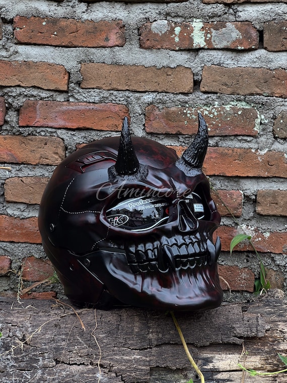 The Witch Skull Motorcycle Helmet Custom DOT and ECE Approved