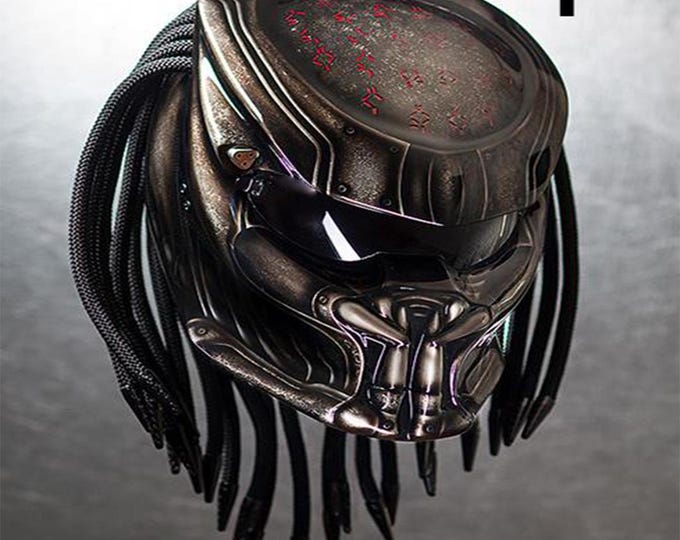 Predator Motorcycle Helmet Red Code Custom DOT & ECE Certified - Etsy ...