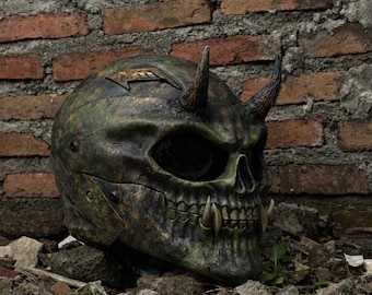 Casco de motocicleta Orc Skull Relic personalizado, aprobado por DOT y ECE