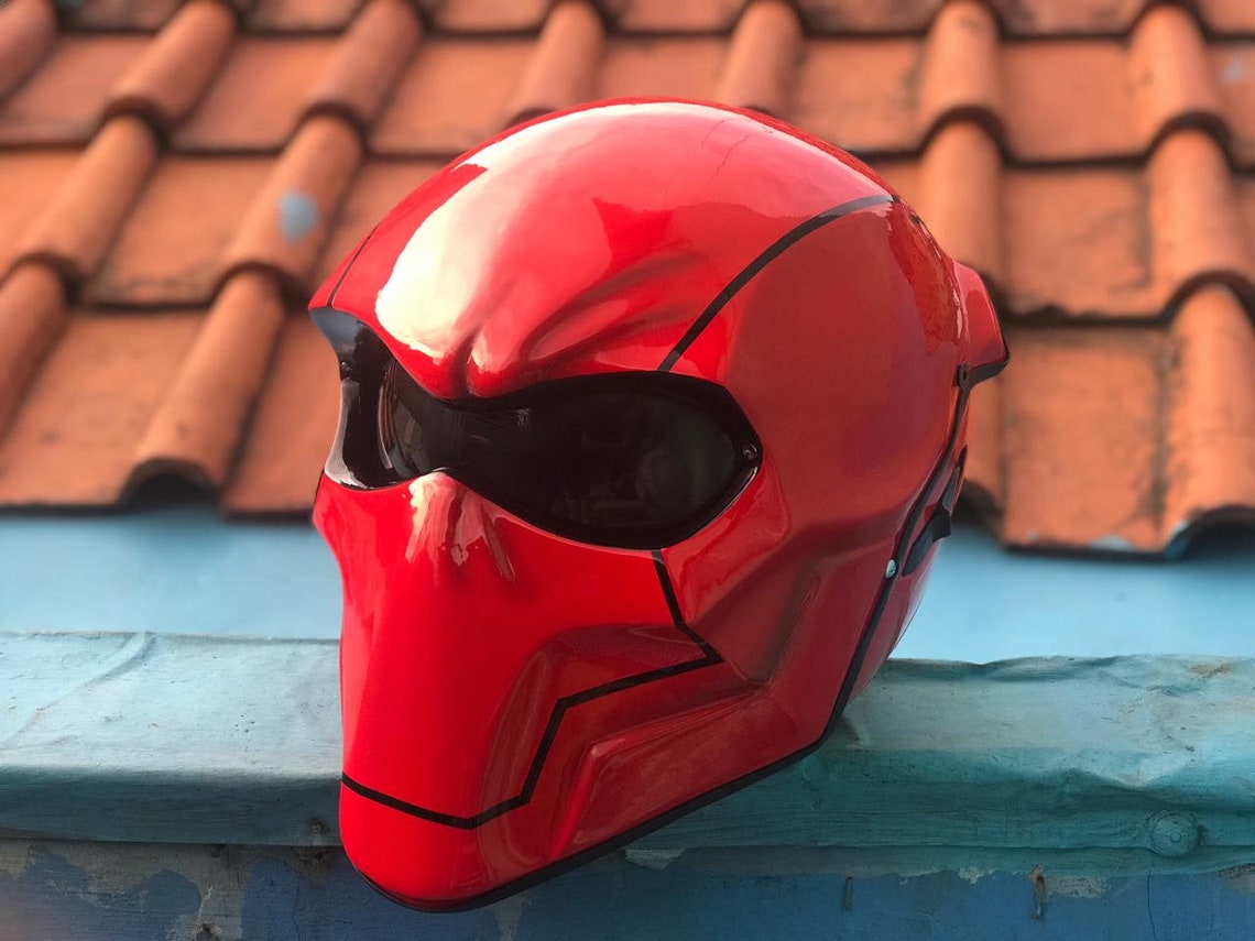 Red Hood Motorcycle Helmet Custom DOT and ECE Approved - Etsy UK