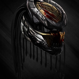 Berserker Predator Iron Blood Motorcycle Helmet Custom DOT and ECE Approved