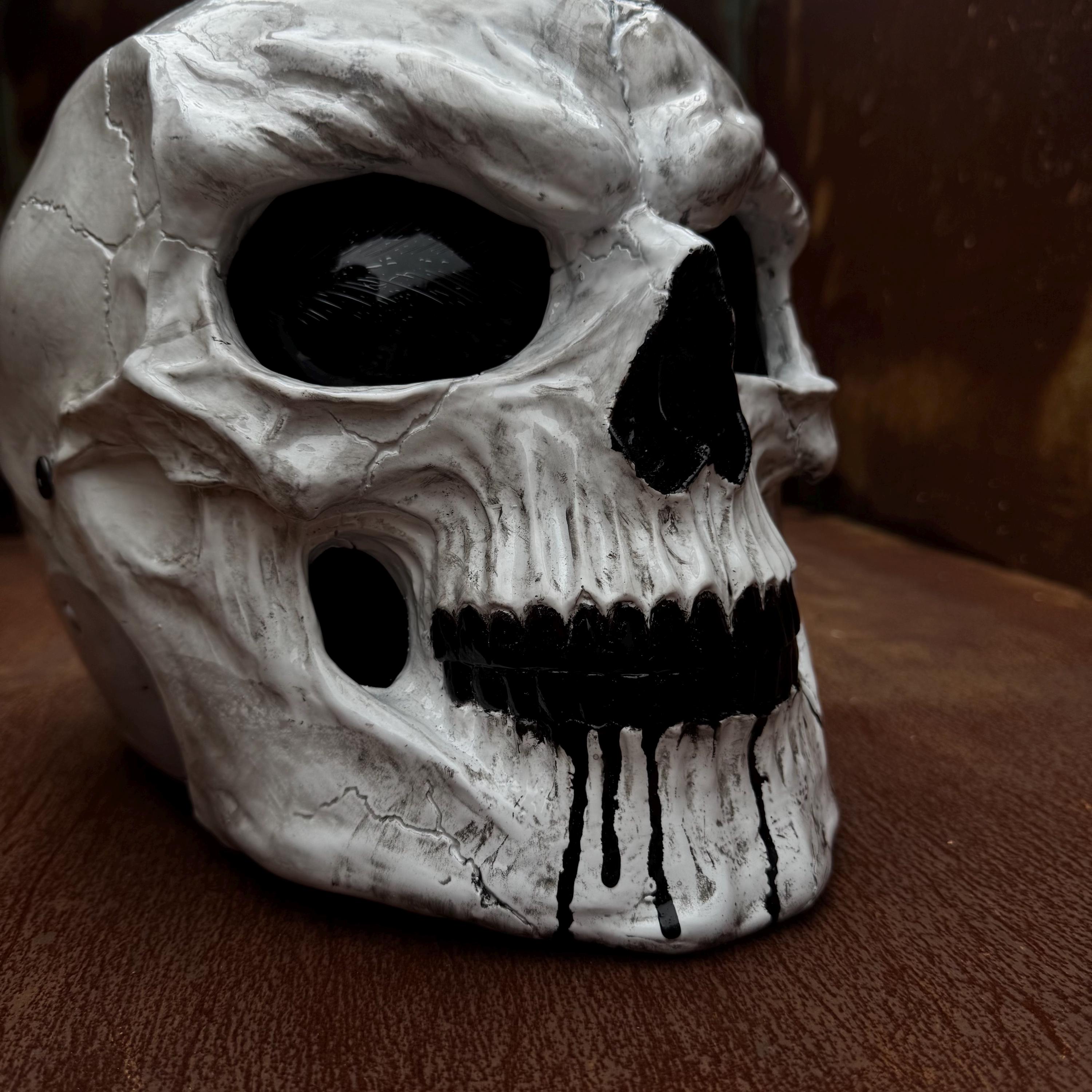 Blood of Satanic Skeleton Motorcycle Helmet Custom DOT and ECE