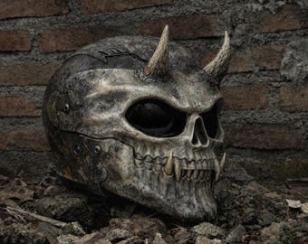 Fallen Angel Skull Motorcycle Helmet Custom DOT and ECE Approved