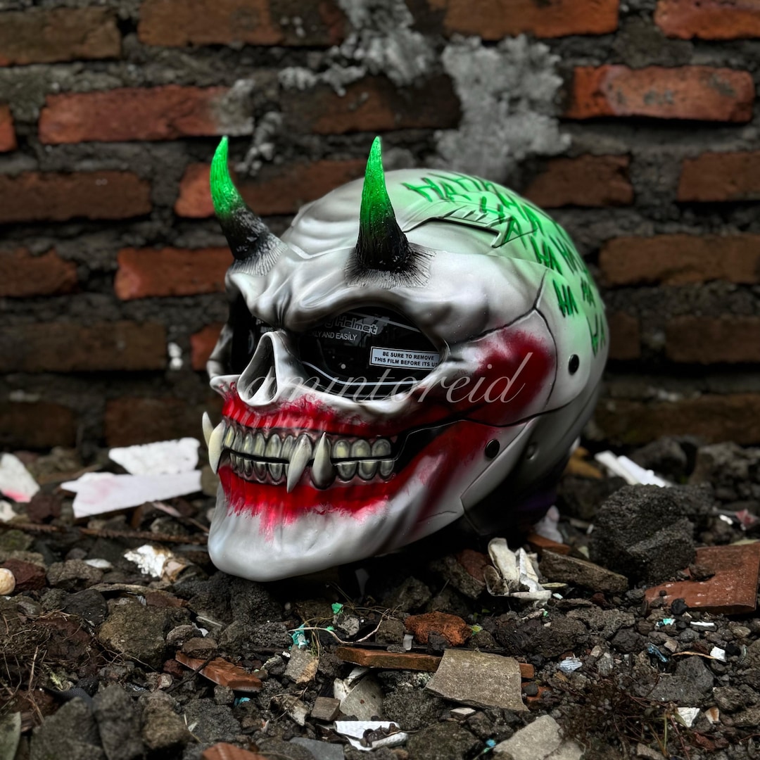 【激レア】 Custom SKULL BEE Joker Skull Motorcycle Helmet Custom DOT and ECE Approved - Etsy