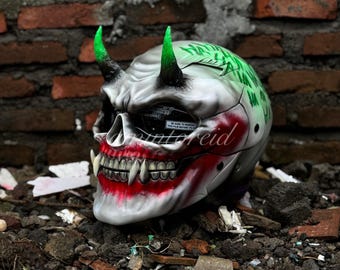 Golden Skull Custom Helmet Ghost Rider Monster Gold Grim