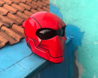 Red Hood Motorcycle Helmet Custom DOT and ECE Approved