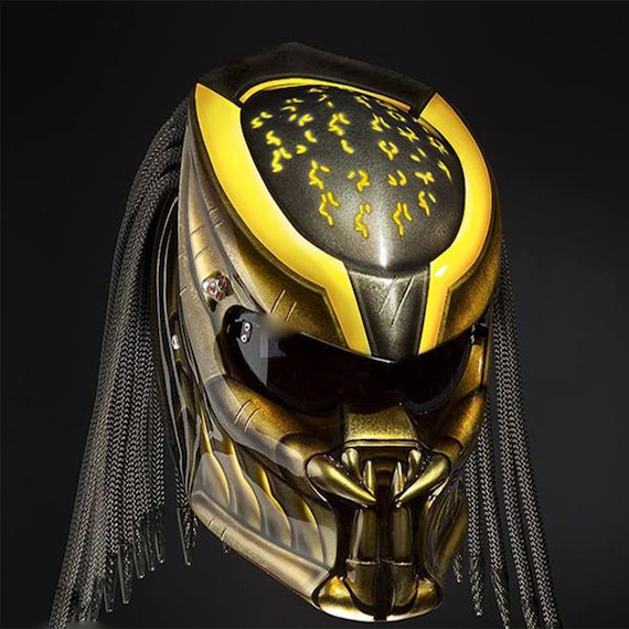 バイク　ヘルメット　プレデター　プレデターヘルメット　いたぞぉ！　いいってことよ Amazon | FFWIGS プレデターヘルメットオートバイヘルメット