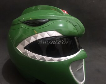Power Ranger Green Mighty Morphin Motorcycle Helmet Custom DOT and ECE  Approved - Etsy