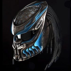 Blue Sky Predator Motorcycle Helmet Custom DOT & ECE Approved