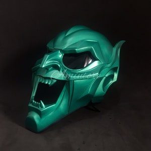 Green Goblin Spiderman Motorcycle Helmet Custom DOT and ECE Approved