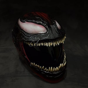 Venom Carnage Symbiote Motorcycle Helmet Custom DOT and ECE Approved