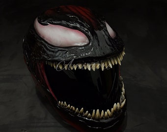 Venom Carnage Symbiote Motorcycle Helmet Custom DOT and ECE Approved