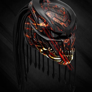 Berserker Predator Magma Motorcycle Helmet Custom DOT and ECE Approved
