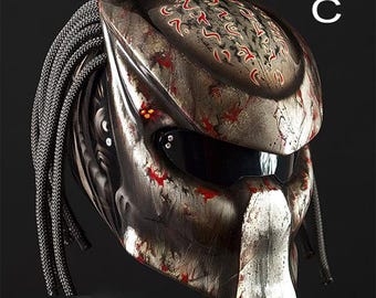 Broken Predator Motorcycle Helmet Custom DOT & ECE Approved