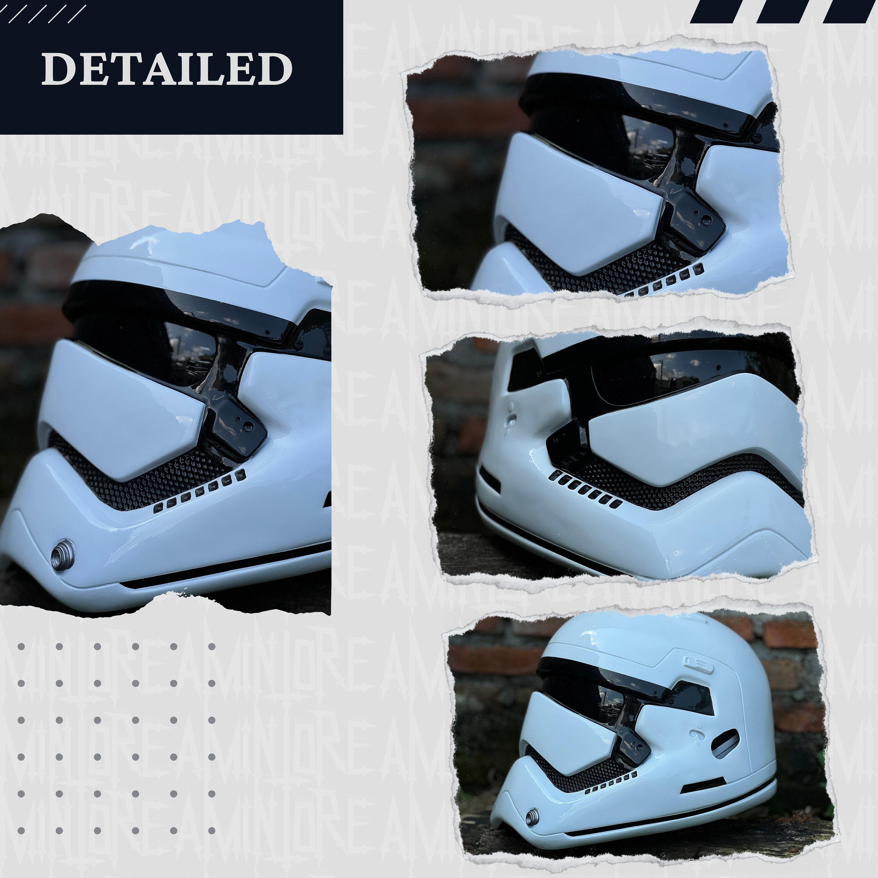 dot certified stormtrooper motorcycle helmet Starwars Stormtrooper Motorcycle Helmet Custom DOT and ECE Approved (glossy  Color)